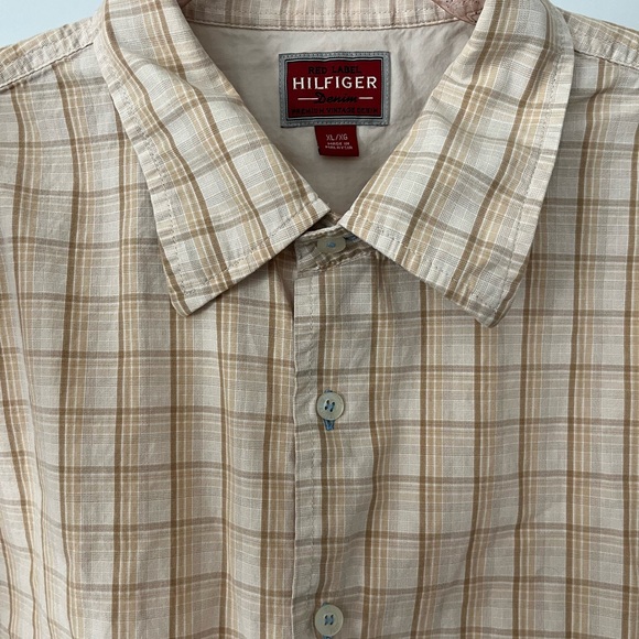Hilfiger Red Label Other - Tommy Hilfiger Red Label Men's Beige Plaid Shirt Large  Cool Dude